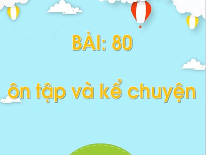 Bài giảng Tiếng Việt Lớp 1 Sách Kết nối tri thức với cuộc sống - Bài 80: Ôn tập và kể chuyện