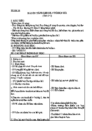 Giáo án Tiếng Việt Lớp 2 Sách Kết nối tri thức với cuộc sống - Tuần 18
