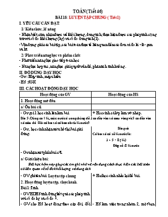 Giáo án Toán Lớp 2 Sách Kết nối tri thức với cuộc sống - Tuần 10