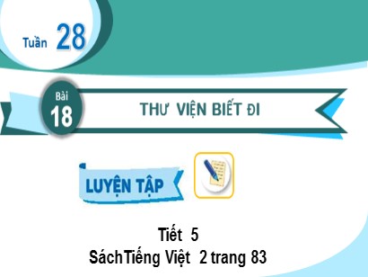 Bài giảng Tiếng Việt Lớp 2 Sách Kết nối tri thức với cuộc sống - Tuần 28 - Bài 18: Thư viện biết đi (Tiết 5+6)