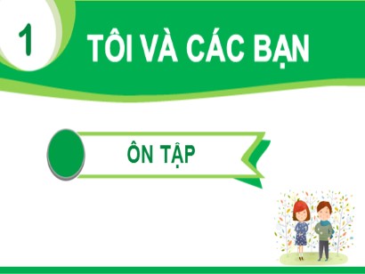 Bài giảng Tiếng Việt Lớp 1 Sách Kết nối tri thức với cuộc sống - Chủ đề: Tôi và các bạn - Ôn tập