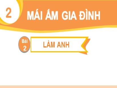 Bài giảng Tiếng Việt Lớp 1 Sách Kết nối tri thức với cuộc sống - Chủ đề 2: Mái ấm gia đình - Bài 2: Làm anh