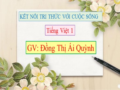 Bài giảng Tiếng Việt Lớp 1 Sách Kết nối tri thức với cuộc sống - Chủ đề 1: Tôi và các bạn - Bài 2: Đôi tai xấu xí - Đồng Thị Ái Quỳnh