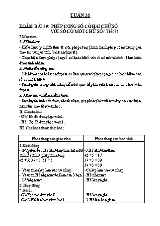 Giáo án Tổng hợp các môn Lớp 1 Sách Kết nối tri thức với cuộc sống - Tuần 26