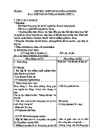 Giáo án Đạo đức 4 (Kết nối tri thức với cuộc sống) - Tuần 1, 2, 3, 4