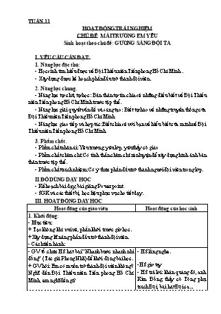 Giáo án Hoạt động trải nghiệm 3 (Kết nối tri thức với cuộc sống) - Tuần 11 - Chủ đề: Mái trường em yêu