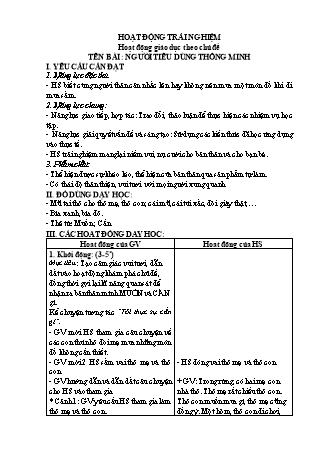 Giáo án Hoạt động trải nghiệm 3 (Kết nối tri thức với cuộc sống) - Bài: Người tiêu dùng thông minh