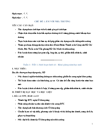 Giáo án Hoạt động trải nghiệm, hướng nghiệp 8 (Kết nối tri thức với cuộc sống) - Chủ đề 1, 2