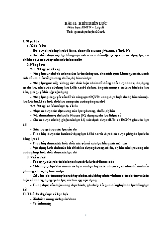 Giáo án Khoa học tự nhiên 6 (Kết nối tri thức với cuộc sống) - Bài 41: Biểu diễn lực