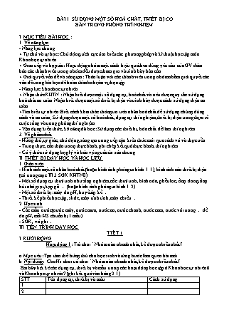 Giáo án Khoa học tự nhiên 8 (Kết nối tri thức với cuộc sống) - Chương trình cả năm