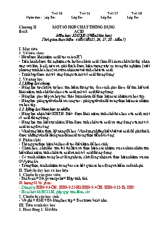 Giáo án Khoa học tự nhiên 8 (Kết nối tri thức với cuộc sống) - Phần Hóa học - Bài 8: Acid