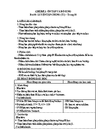 Giáo án Toán học 3 (Kết nối tri thức với cuộc sống) - Chủ đề 1: Ôn tập và bổ sung - Bài 08: Luyện tập chung (Tiết 2)